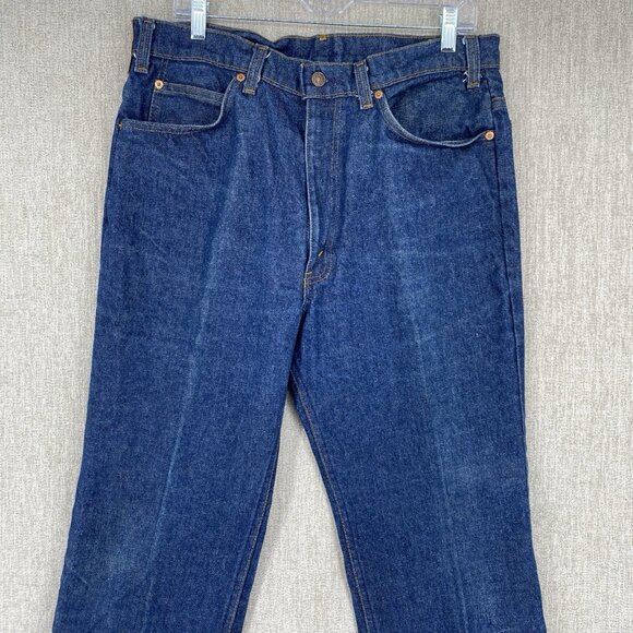 Vintage Levis 517 Jeans Mens 36X36 Blue Boot Cut Orange Tab Made In USA 1985 - Picture 2 of 16